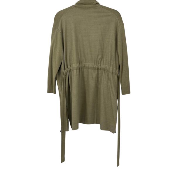 LAFAYETTE 148 NEW YORK Cardigan Pistachio Melange Wool Blend Belted 1X NEW - Picture 8 of 16